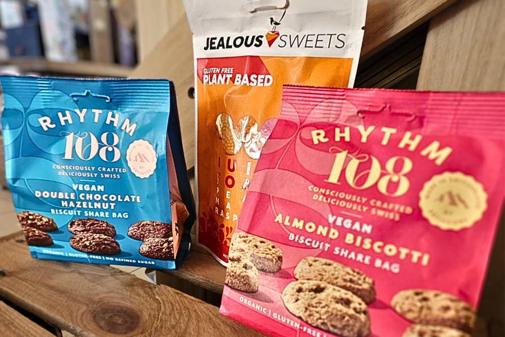 An assortment of vegan biscuits and sweets
